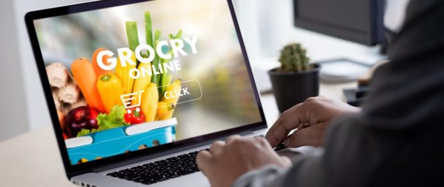 online groceries stock image